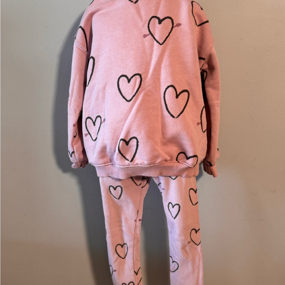 Cozy Pink Heart Set.  toddler size:3-4